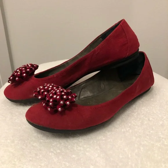 Red Ballerina flats - Picture 1 of 5